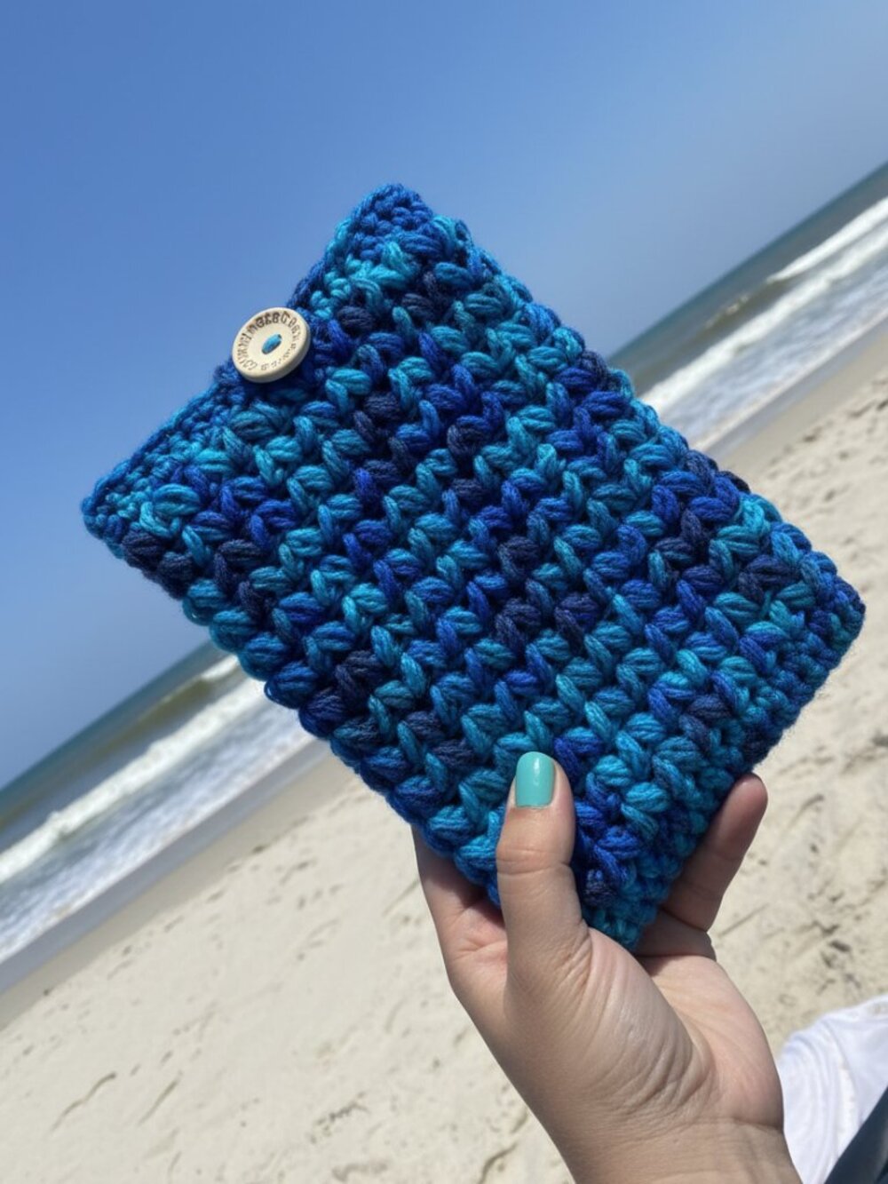 Kindle Paperwhite Sleeve — Ocean Waves Crochet E-Reader & Paperback Cover